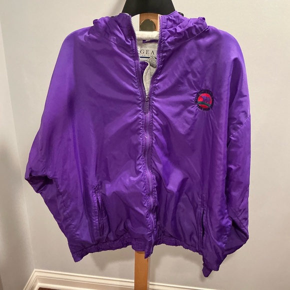 Vintage Gear For Sports Vibrant Purple Windbreaker - Picture 1 of 4